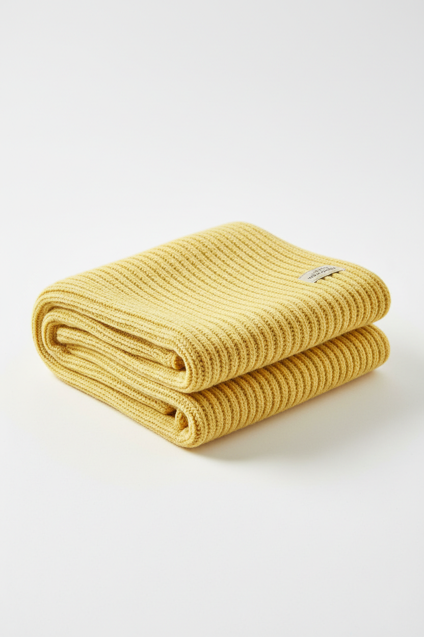 Pure Cotton Winter Neck Scarf in yellow