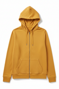 Pure Cotton Zip-Up Hoodie in yellow