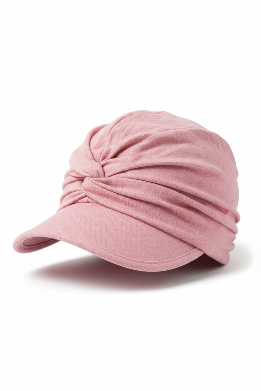 Feminine Cotton Cardani Hat with Visor in pink