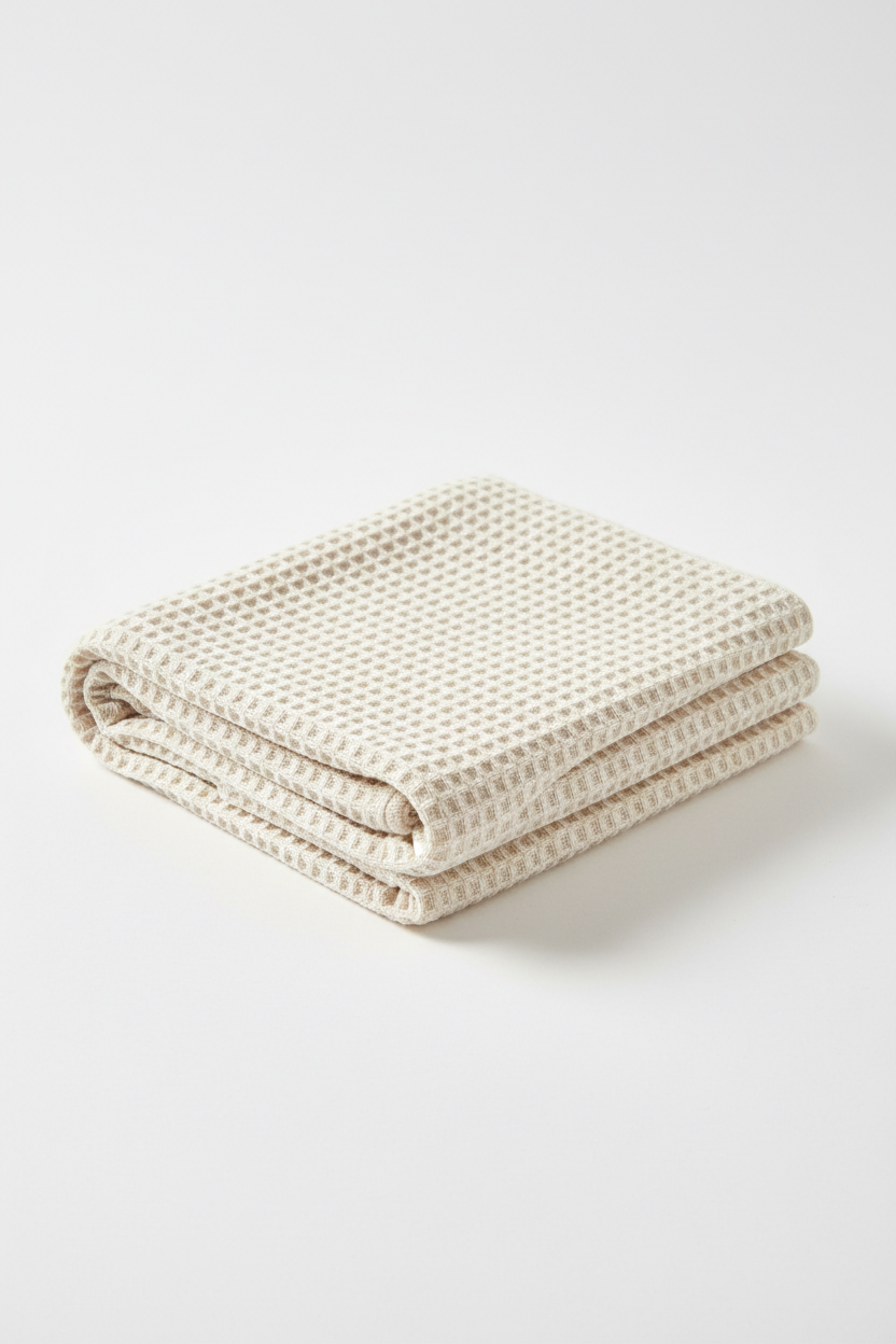 Pure Cotton Winter Neck Scarf waffle weave texture