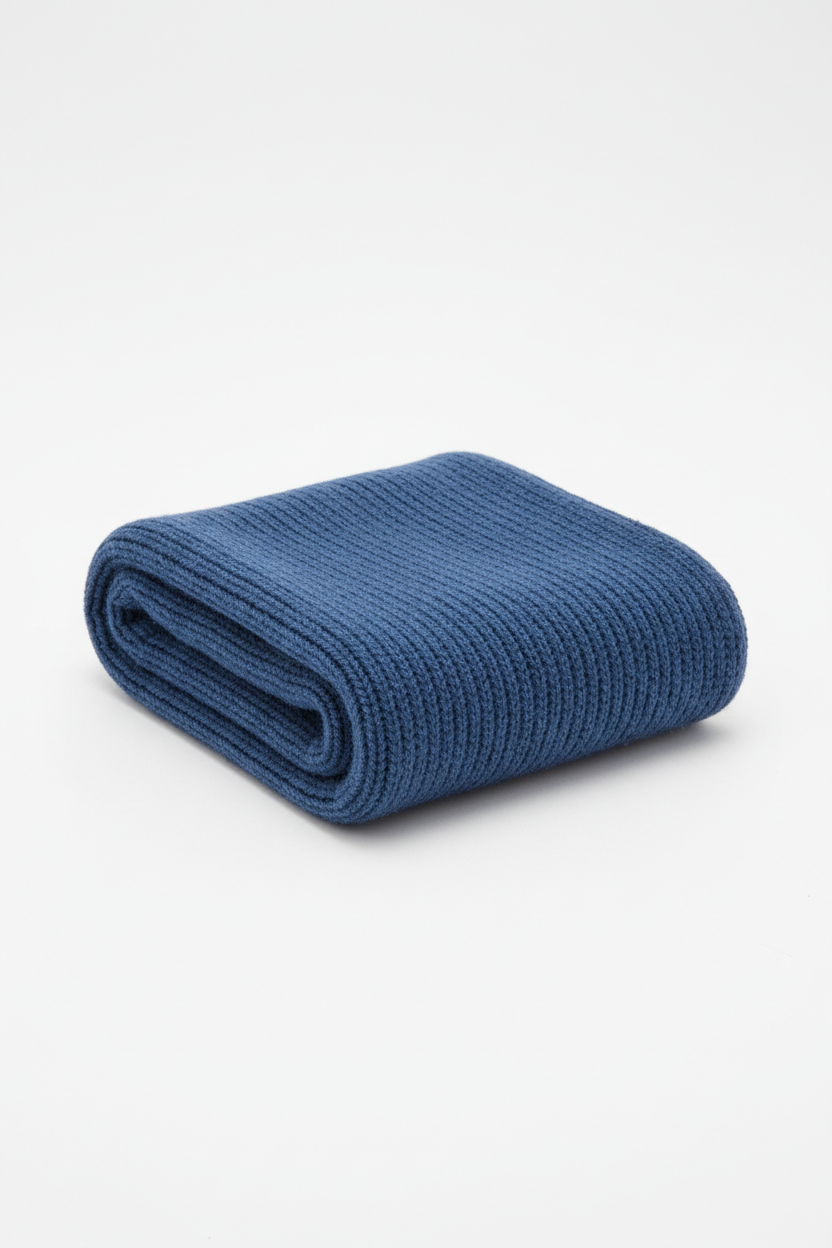 Pure Cotton Winter Neck Scarf in blue
