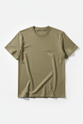 Men's Cotton Crew Neck T-Shirt in khaki