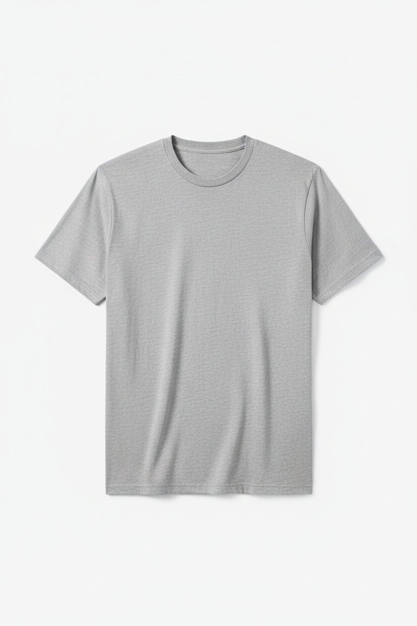 Men's Cotton Crew Neck T-Shirt in gray