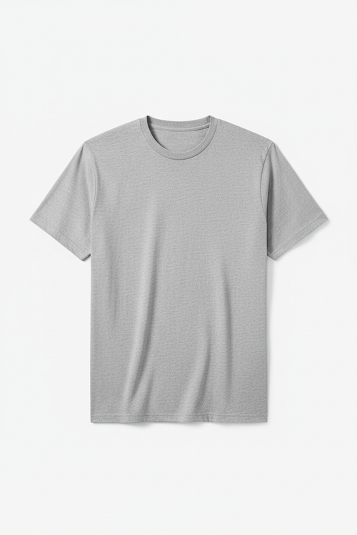 Men's Cotton Crew Neck T-Shirt in gray