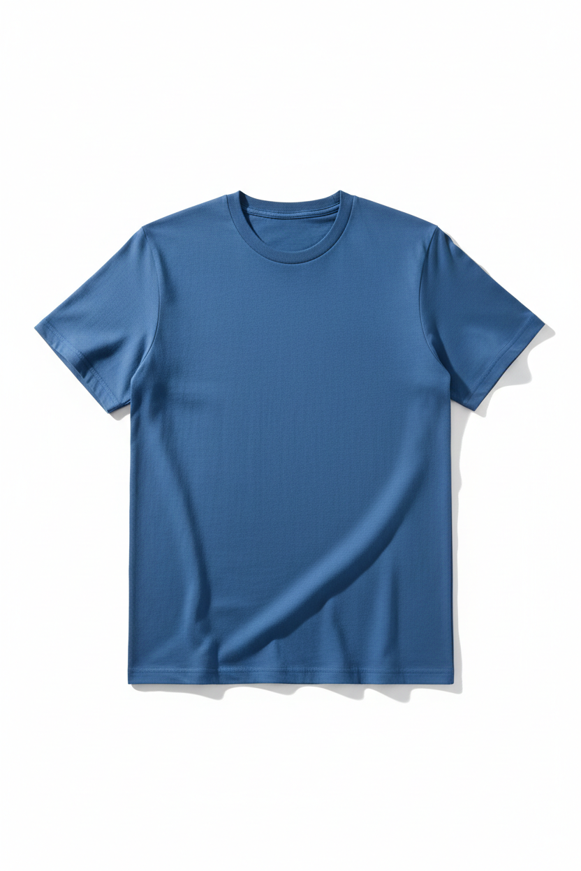 Men's Cotton Crew Neck T-Shirt in blue