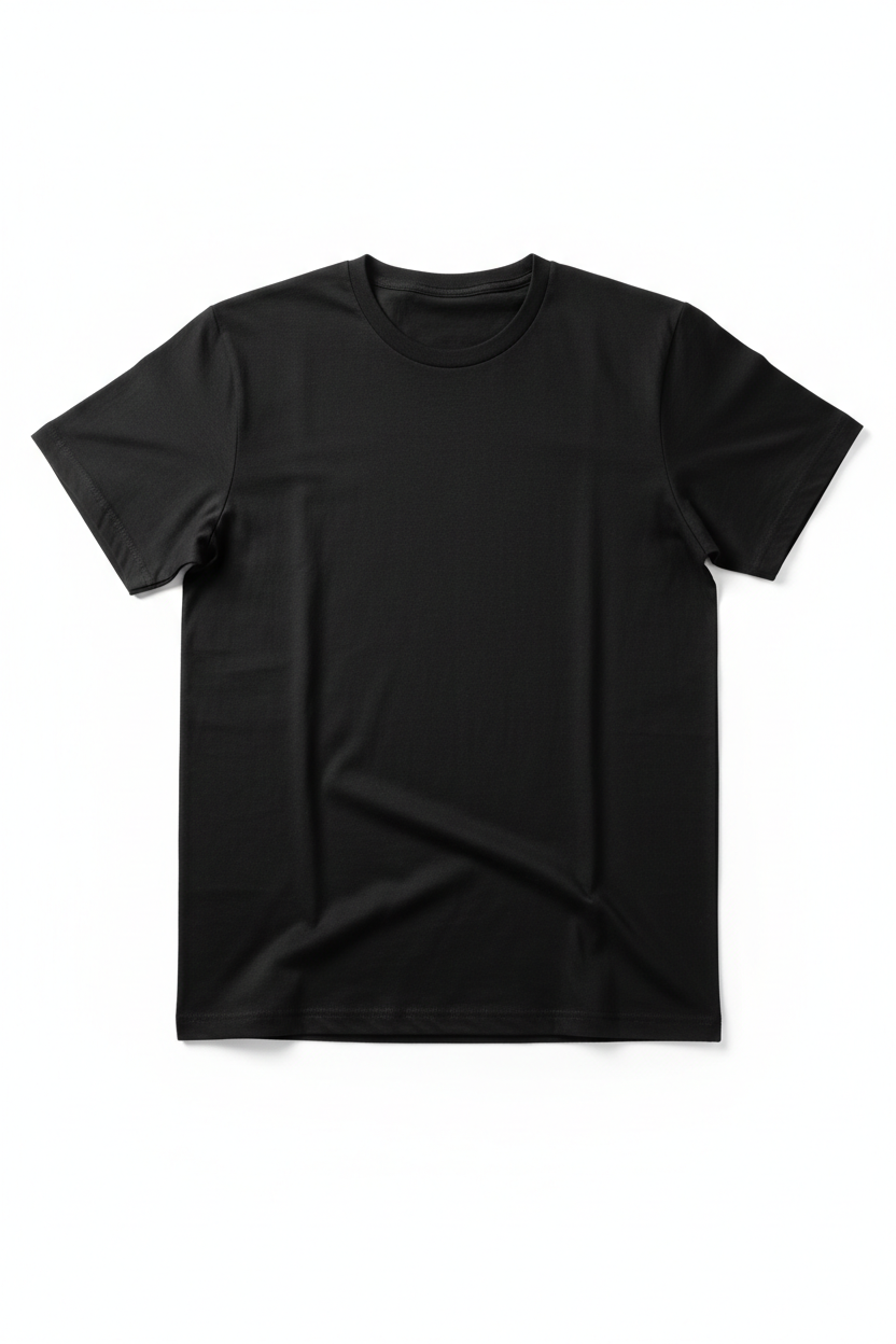 Men's Cotton Crew Neck T-Shirt in black
