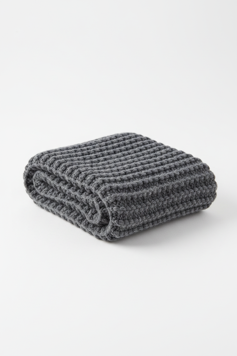 Pure Cotton Winter Neck Scarf in gray
