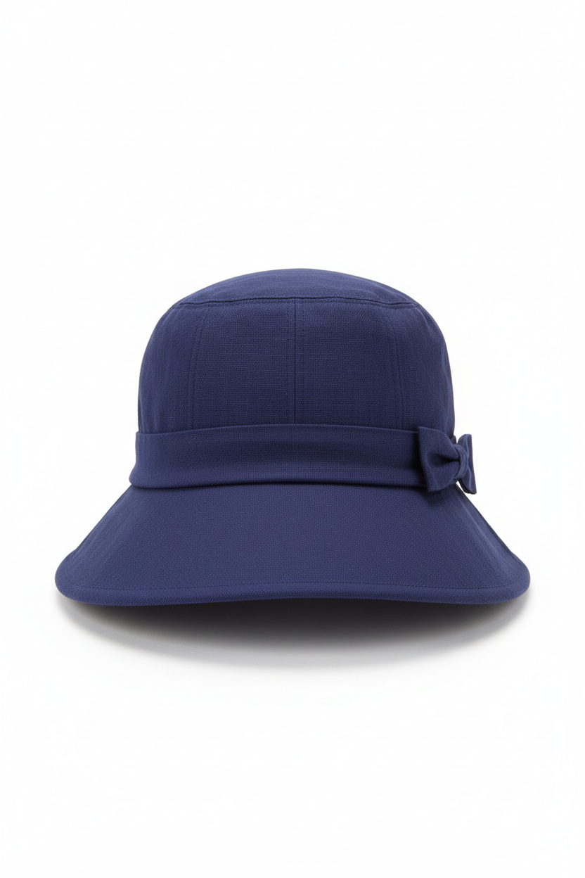Feminine Cotton Cardani Hat with Visor in blue