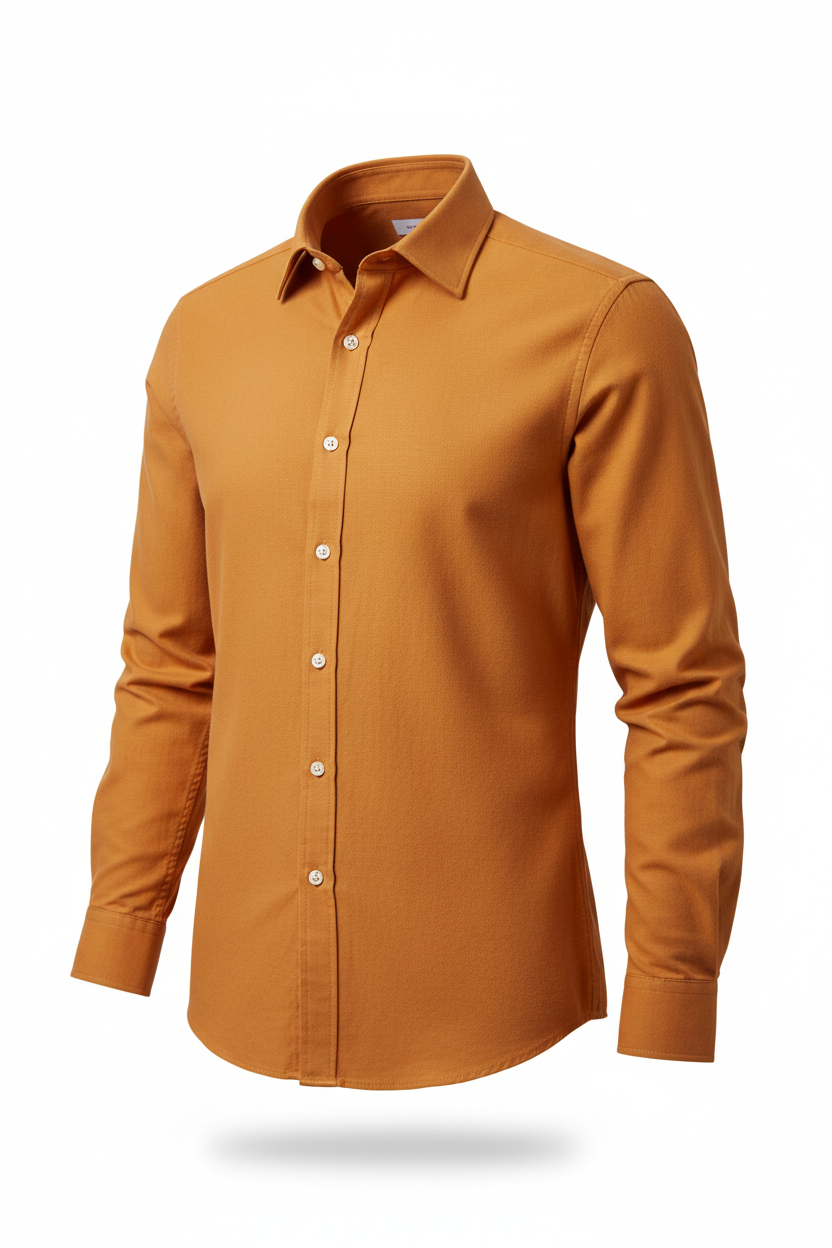Men's Cotton Button-Down Dress Shirt in yam