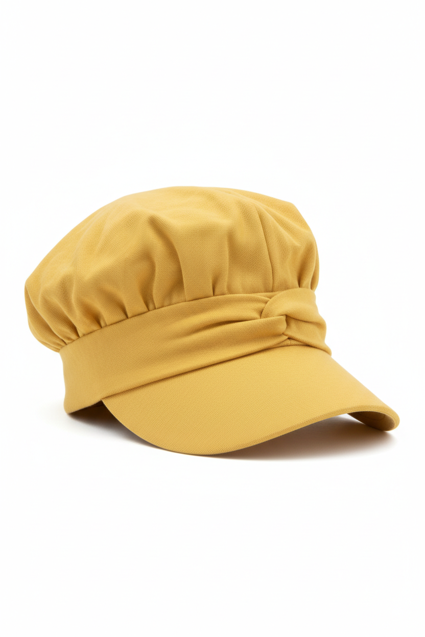 Feminine Cotton Cardani Hat with Visor in yellow